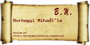 Borhegyi Mihaéla névjegykártya